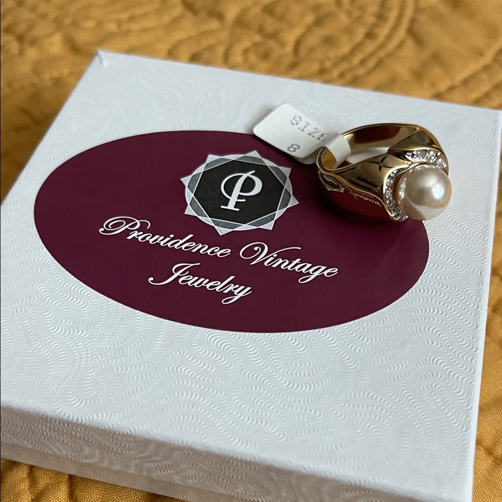 Chunky Gold Pearl Ring